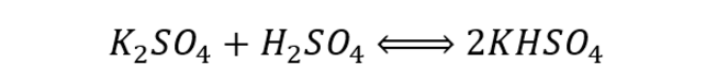 Реакция сульфата калия с серной кислотой